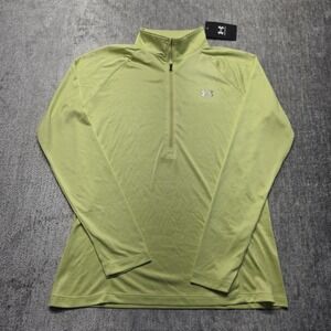 Under Armour Tech Twist ½‎ Zip Pullover Long Sleeve Top Women Large Yellow